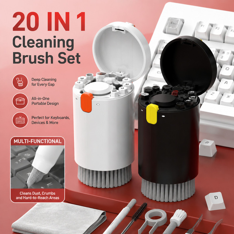 Diy Electronics Workshop - Direct leverbaar: 20-in-1 toetsenbordreinigingsset, professioneel en