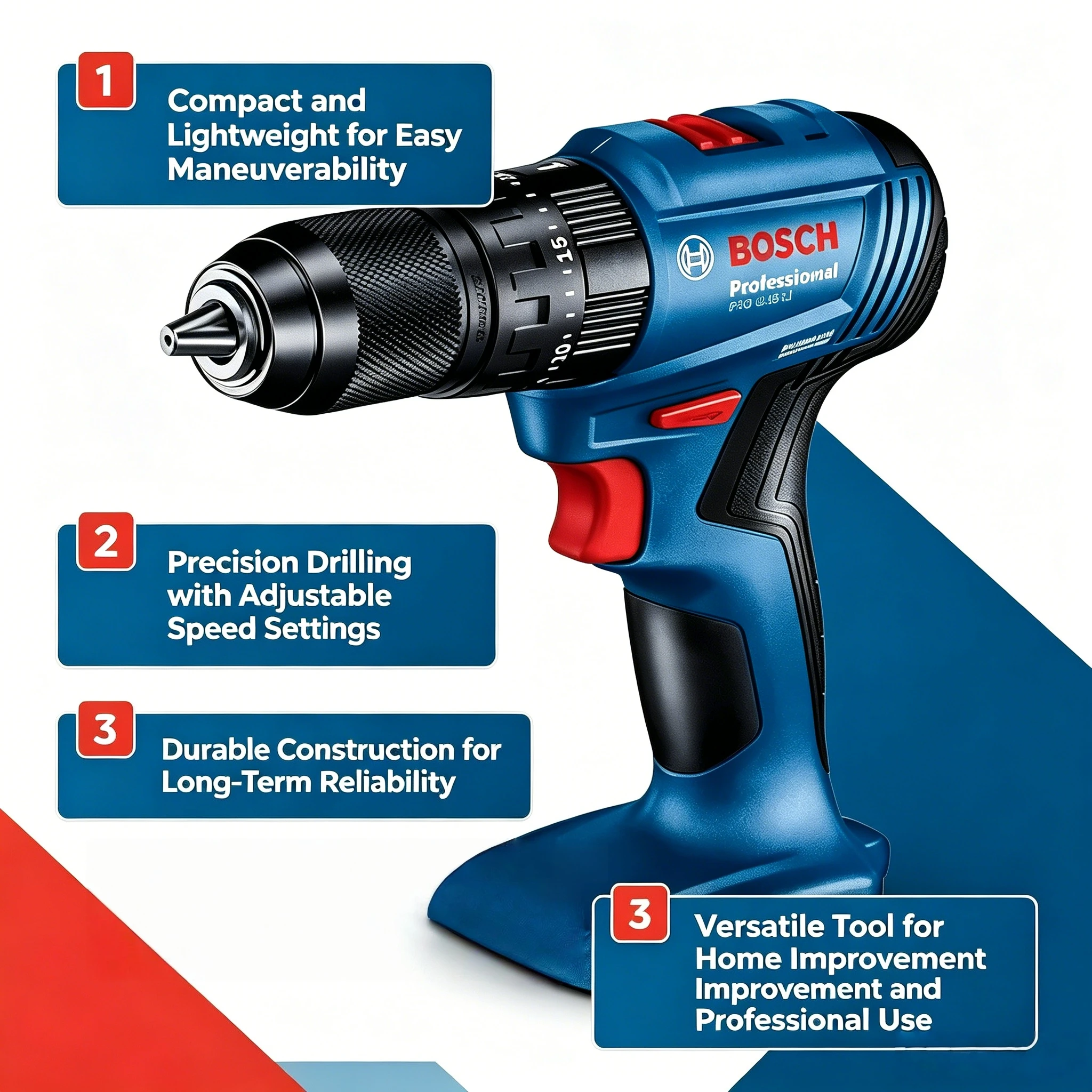Bosch Drill Gsb 18V - BOSCH GSB 185-LI: draadloze slagschroefmachine met