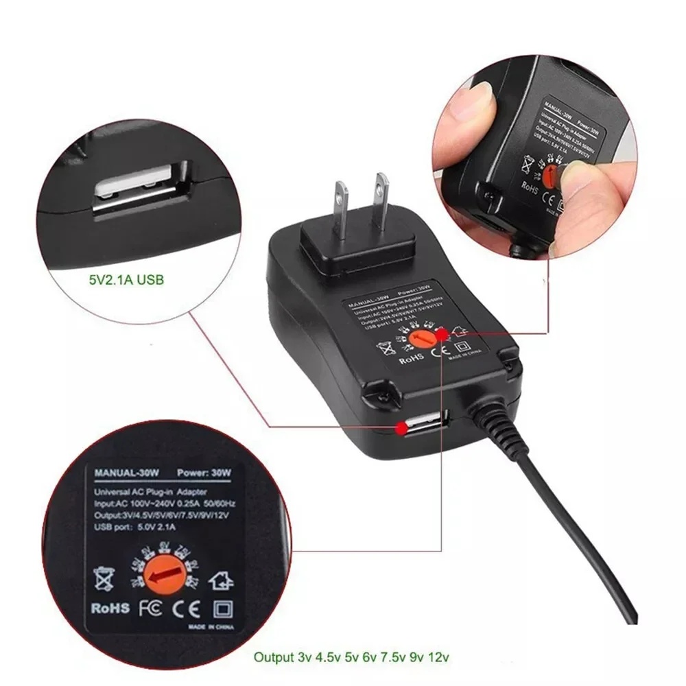 30W universele voedingsadapter - Dc Power Supply Variable recensie en prijs
