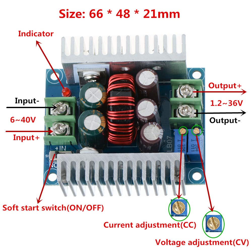 20A 300W CC CV Step Down Modul - Dc Power Supply Variable recensie en prijs