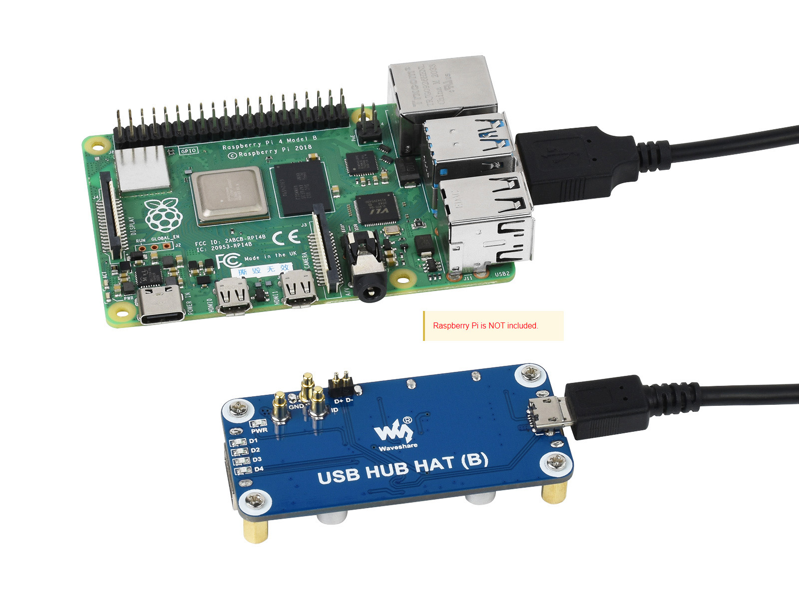 Waveshare USB HUB HAT (B) 4x p - Raspberry Pi Zero recensie en prijs