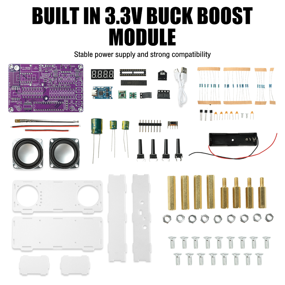 87,5-108MHz tweekanaals FM-rad - Diy Audio Electronics Projects recensie en prijs