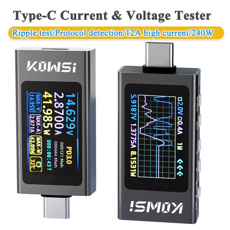 KWS-X1 Type-C stroom- en spann - Diy Electronic Load recensie en prijs